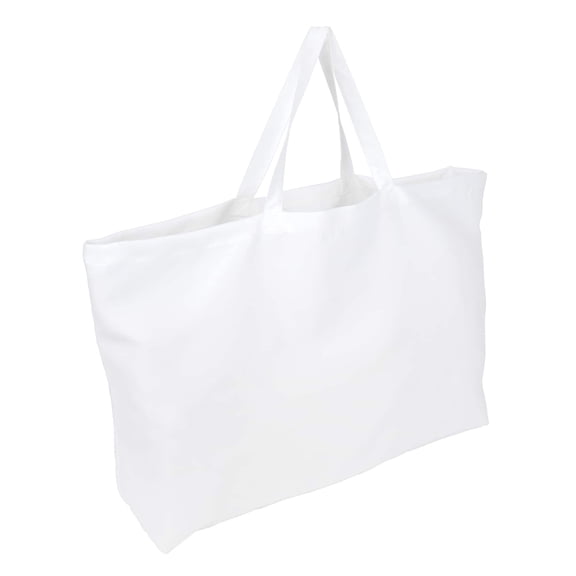 22" Unfinished Sublimation Tote by Make Market – White Polyester - Reusable & Customizable - Sublimation-Ready for DIY Designs - 12 Pack