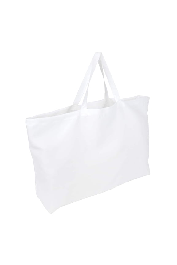 22" Unfinished Sublimation Tote by Make Market  White Polyester - Reusable & Customizable - Sublimation-Ready for DIY Designs - 12 Pack