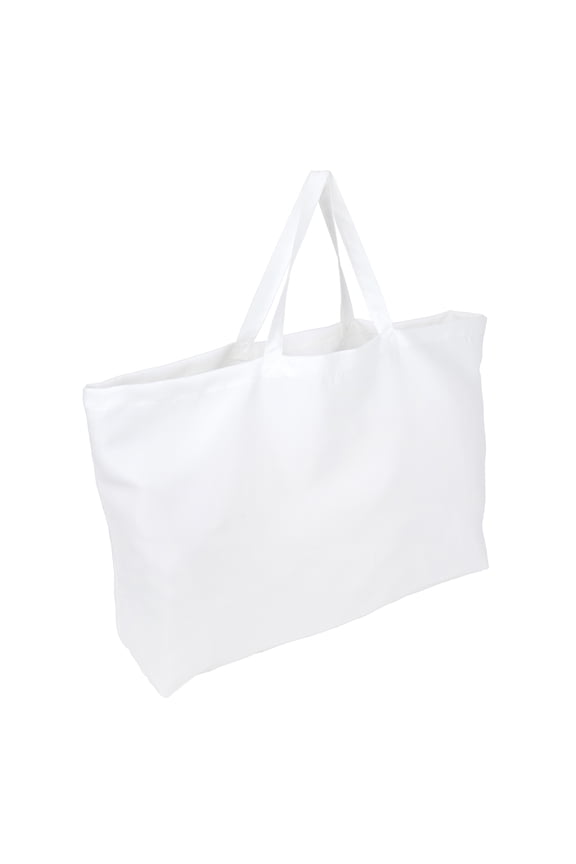22" Unfinished Sublimation Tote by Make Market – White Polyester - Reusable & Customizable - Sublimation-Ready for DIY Designs - 12 Pack