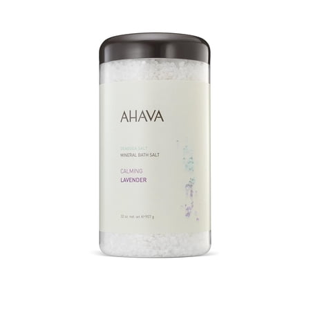 AHAVA Calming Lavender All Purpose Bath Salts for Dry Skin Relief, 32 Oz