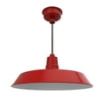 thumbnail image 1 of 22" Vintage Pendant Barn Light in Red, 1 of 4