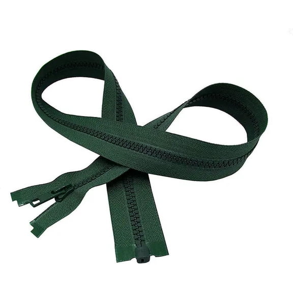 22" Vislon Zipper ~ YKK #5 Molded Plastic ~ Separating - 890 Dark Green Hemlock (1 Zipper/Pack)