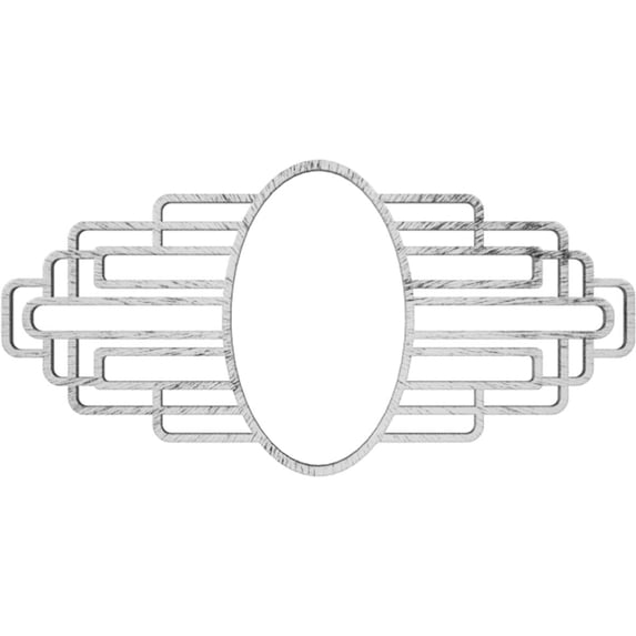 22"W x 11"H x 10 3/8"IH x 6"IW x 3/4"P Elizabeth Architectural Grade PVC Pierced Ceiling Medallion, Antiqued Pewter