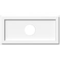 thumbnail image 1 of 22"W x 11"H x 4"ID x 7 1/2"C x 1"P Rectangle Architectural Grade PVC Contemporary Ceiling Medallion, 1 of 11
