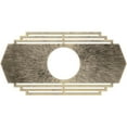 thumbnail image 1 of 22"W x 11"H x 5 3/4"ID x 3/4"P Chrysler Architectural Grade PVC Pierced Ceiling Medallion, Antiqued Pale Gold, 1 of 10