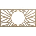 thumbnail image 1 of 22"W x 11"H x 8 1/8"ID x 1/4"T Hoover Wood Fretwork Pierced Ceiling Medallion, Hickory, 1 of 3