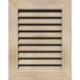 thumbnail image 1 of 22"W x 12"H Vertical Gable Vent (27"W x 17"H Frame Size): Unfinished, Functional, Smooth Pine Gable Vent w/ 1" x 4" Flat Trim Frame, 1 of 13