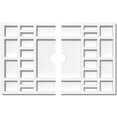 thumbnail image 1 of 22"W x 14 5/8"H x 2"ID x 7 1/2"C x 1"P Beaux Architectural Grade PVC Contemporary Ceiling Medallion, Two Piece, 1 of 11