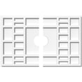 thumbnail image 1 of 22"W x 14 5/8"H x 3"ID x 7 1/2"C x 1"P Beaux Architectural Grade PVC Contemporary Ceiling Medallion, Two Piece, 1 of 11
