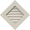 thumbnail image 1 of 22"W x 22"H Diamond Gable Vent (28 3/8"W x 28 3/8"H Frame Size): Primed, Non-Functional, Smooth Pine Gable Vent w/ Decorative Face Frame, 1 of 12
