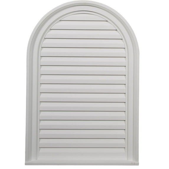 22"W x 26"H Cathedral Urethane Gable Vent Louver, Non-Functional
