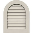thumbnail image 1 of 22"W x 34"H Round Top Gable Vent (27"W x 39"H Frame Size): Primed, Non-Functional, Smooth Pine Gable Vent w/ Decorative Face Frame, 1 of 13