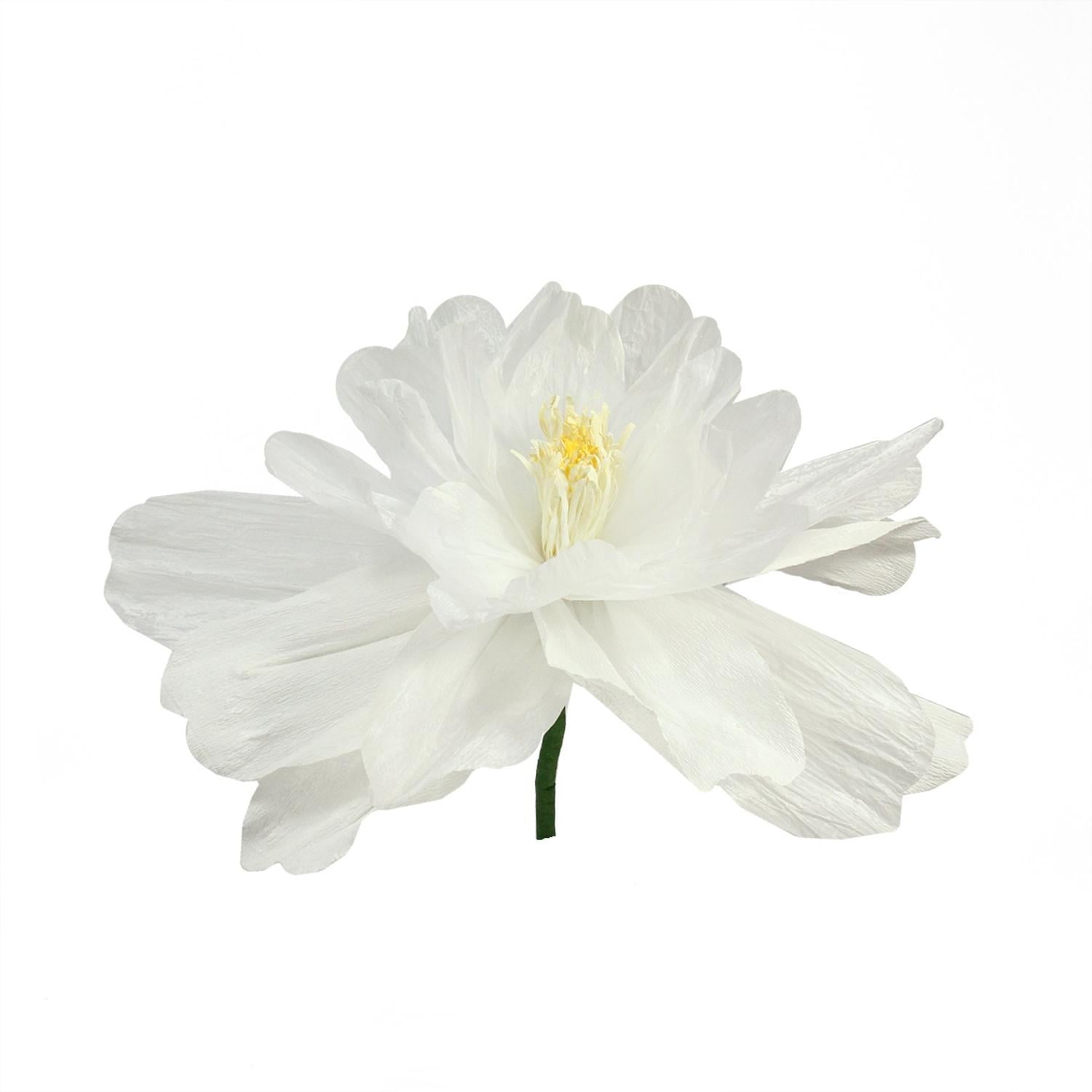 22" White Green and Yellow Decorative Spring Floral Artificial Craft Stem