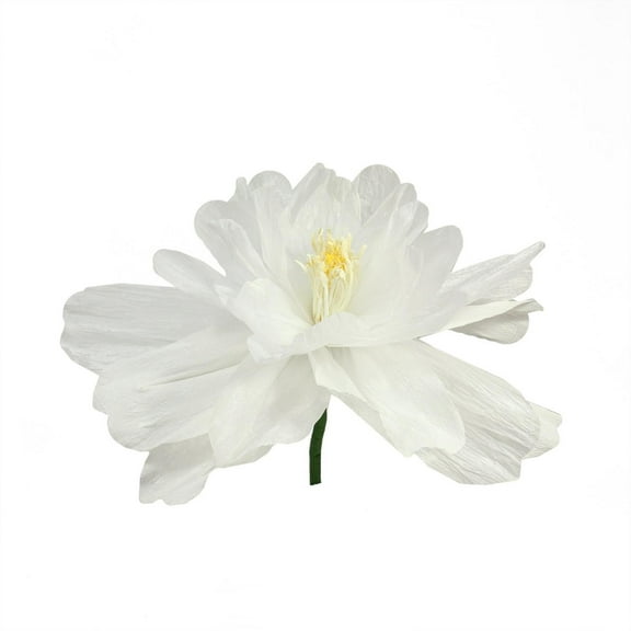 22" White Green and Yellow Decorative Spring Floral Artificial Craft Stem