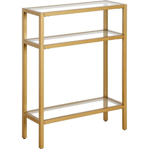 22" Wide Rectangular Console Table in Brass, Entryway Table, Accent Table for Living Room, Hallway