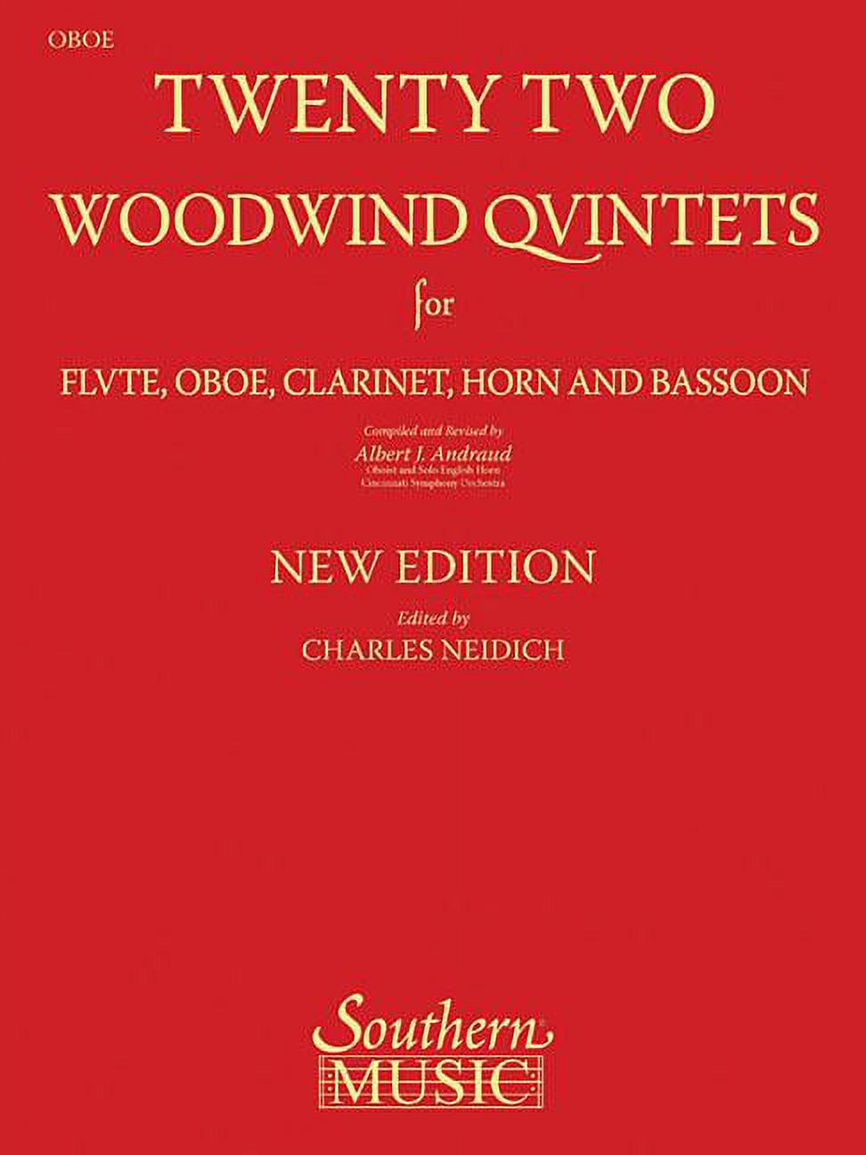 22 Woodwind Quintets - New Edition: Oboe Part (Paperback)