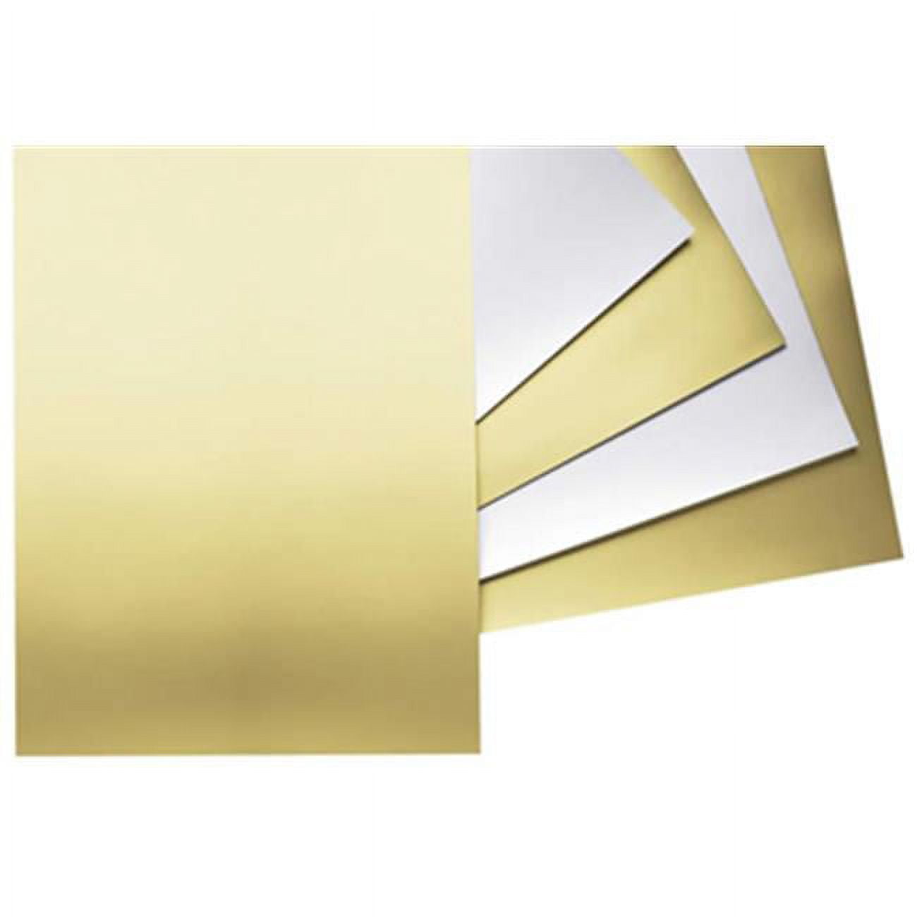 You apply gold foil to a piece of red poster board to make the