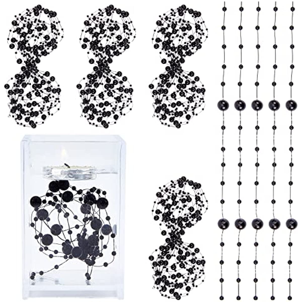 22 Yards Artificial Pearls Strings Beads for Floating Candles Float ...