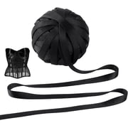 22 Yards Corset Boning Underwire Channeling Fabric Covered Boning for DIY Corset Busk Webbing Hollow Strips Garment Making Supplies for DIY Sewing Handicrafts 3/8" Wide Black