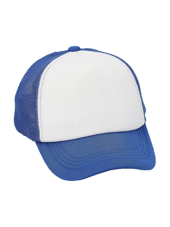 22" circ. Kids Blue Adjustable Trucker Baseball Caps - 12 Pc.