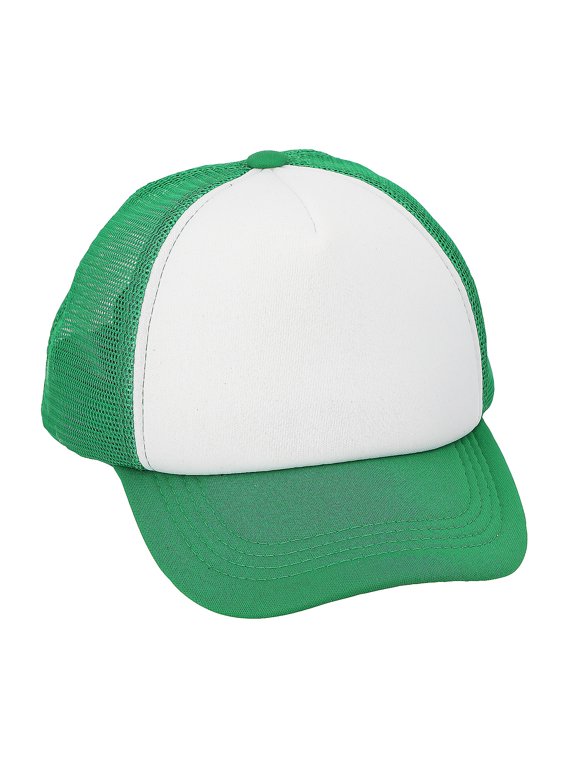 22" circ. Kids Green Adjustable Trucker Baseball Caps - 12 Pc.