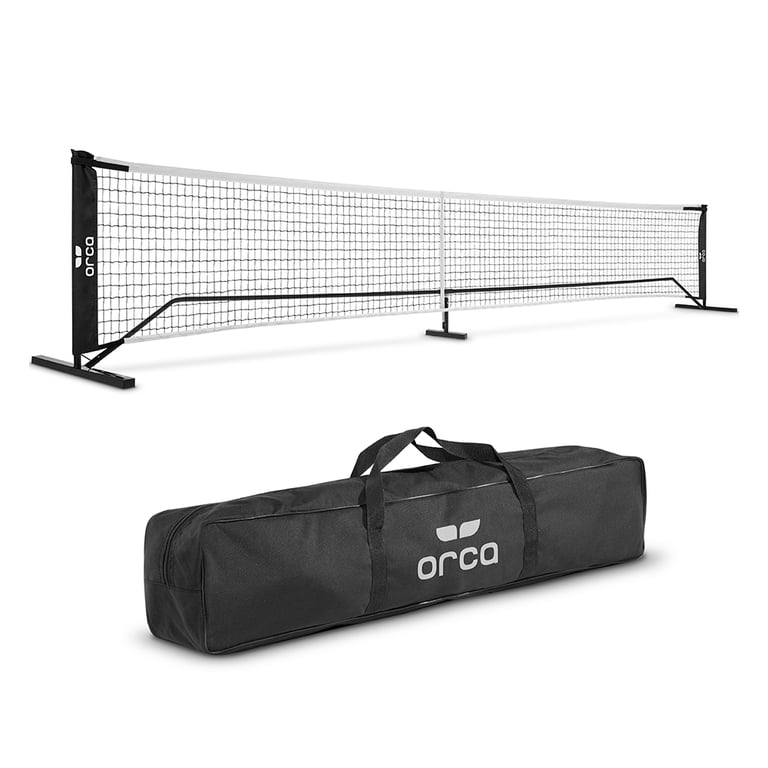 Portable Pickleball Net – 22ft Wide, Regulation Height, Heavy-Duty Nylon, Leather Accents | Driveway, Park, Or Court Net With Travel Bag