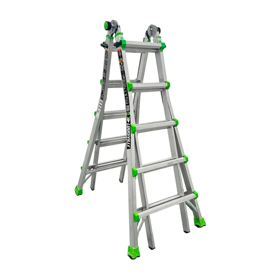 Louisville Ladder L-2099-22 Aluminum Multipurpose Ladder, 22 ft Reach, Type IA, 300 lb Load Capacity