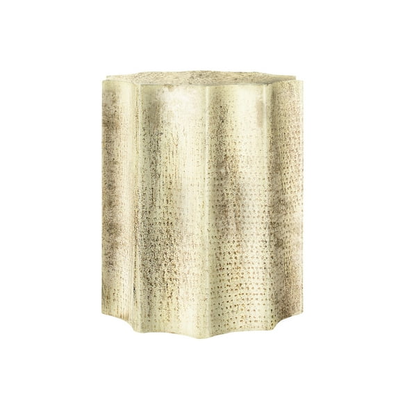 22"h Modern Gold Metal Accent Table, Drum Side Table For Bedroom Living Room, No Assembly Needed Room End 22" High, Requirement