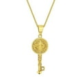thumbnail image 1 of 22 in. 14K Yellow Gold San Benito Key Pendant with 0.8 mm Square Wheat Chain, 1 of 1