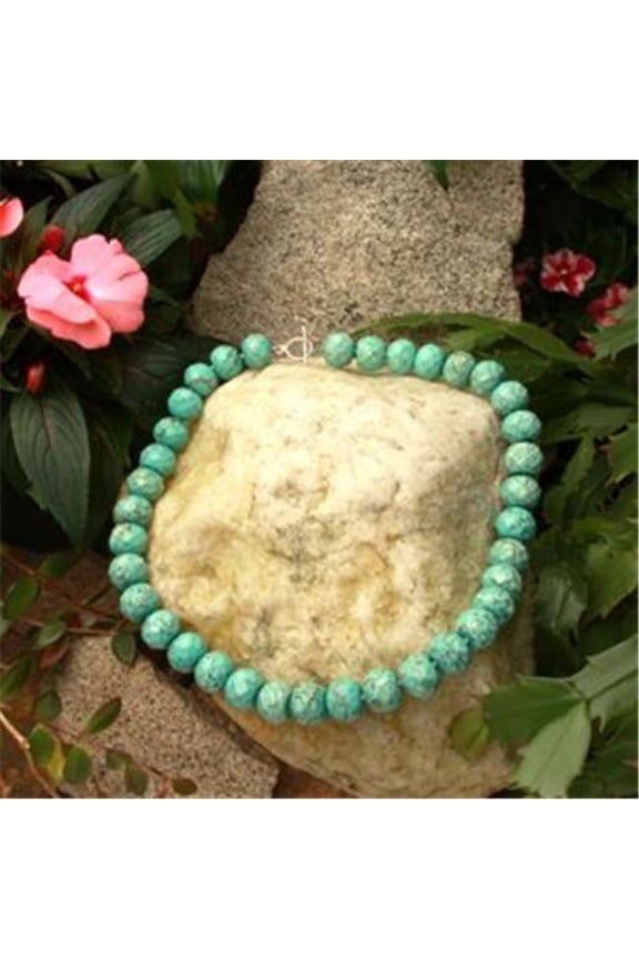 22 in. 18 x 13mm Rondell Turquoise Necklace