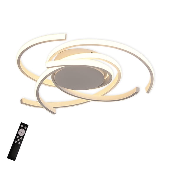 umeiluce 21.3 in. 3-Light Integrated LED Flush Mount White Finish Modern Dimming Ceiling Light for Living Room Bedroom Entry