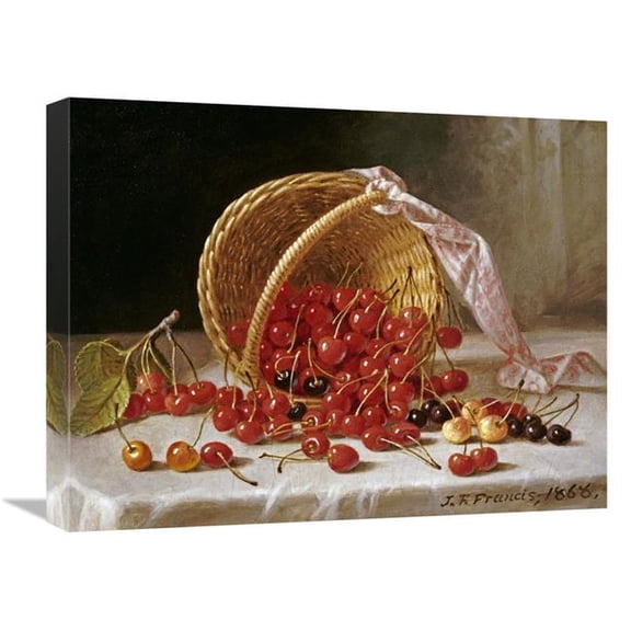 22 in. A Basket of Cherries Art Print - John F. Francis