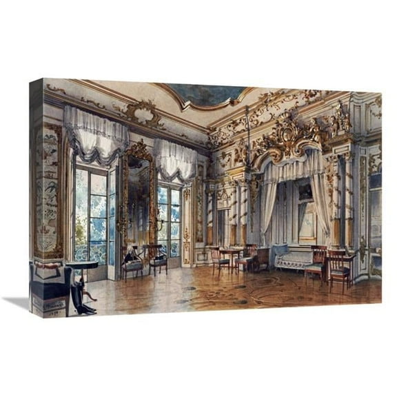 22 in. A Bedroom in the Tzars Palace, St. Petersburg Art Print - Luigi Premazzi
