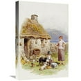 thumbnail image 1 of 22 in. A Highland Cottage Art Print - Myles Birket Foster, 1 of 1