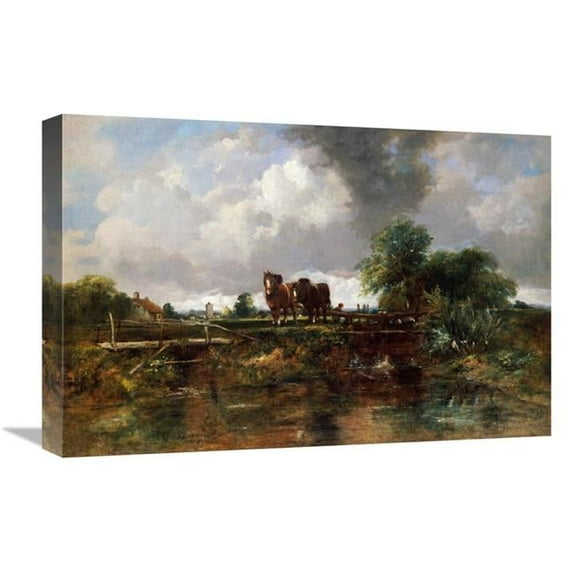 22 in. A Wooded River Landscape Art Print - Frederick Waters Watts