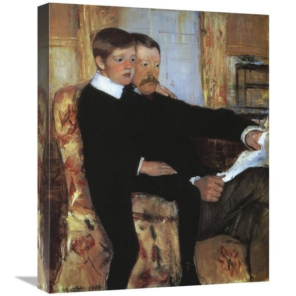 22 in. Alexander & His Son Robert 1885 Art Print - Mary Cassatt