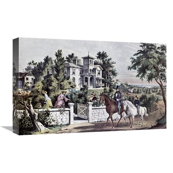 22 in. American Country Life - May Morning Art Print - Currier & Ives