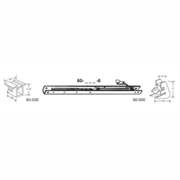 22 in. Balance Stamped No. 2140 with Ends 60-506 & 60-500 Attached Window Channel, pack of 6
