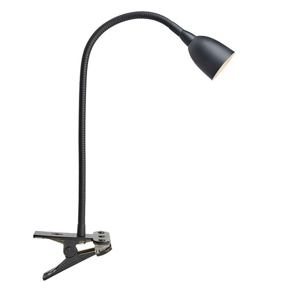 22 in. Black Olivia LED Flexible Clamp Lamp