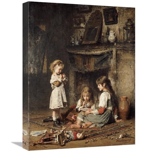 22 in. Blowing Bubbles Art Print - Alexei Alexeiewitsch Harlamoff