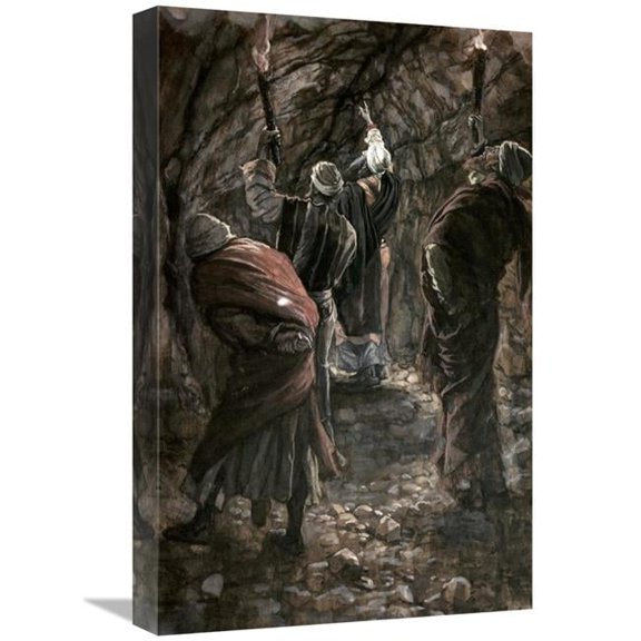 22 in. Chasm in the Rock of Calvary Art Print - James Tissot