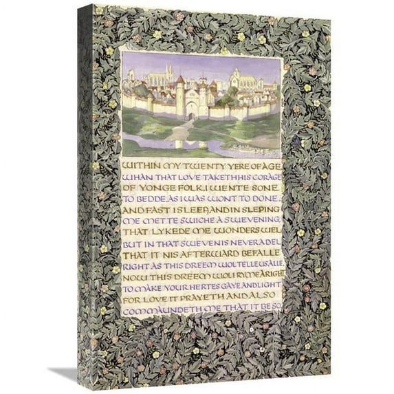 22 in. Chaucers the Romaunt of the Rose Art Print - William Morris