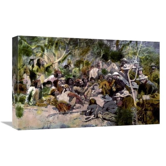 22 in. Crooks Conference with Geronimo Art Print - William F. Kline