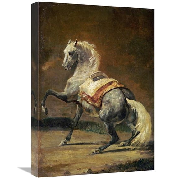 22 in. Dappled Grey Horse Art Print - Theodore Gericault