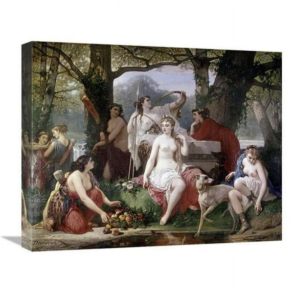22 in. Dianas Bath Art Print - Louis Devedeux