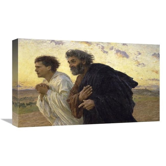 22 in. Disciples Peter & John Rushing to the Sepulcherthe Morning of the Resurrection Art Print - Eugene Burnand