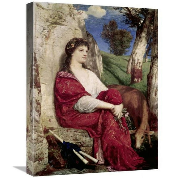 22 in. Euterpe - Muse of Music & Lyric Poetry Art Print - Arnold Bocklin