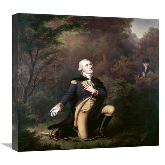 22 in. George Washington in Prayer at Valley Forge Art Print - Paul Weber