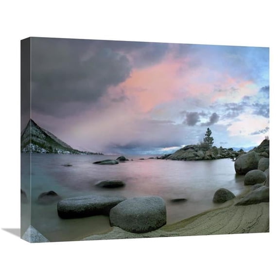22 in. Hidden Beach at Sunset, Lake Tahoe, Nevada Art Print - Tim Fitzharris