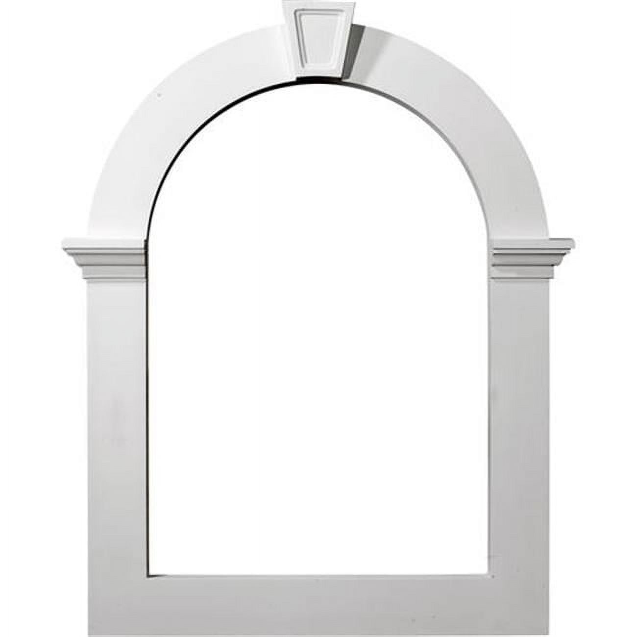 22 in. IW x 32 in. IH Gable Vent Louver Trim, Art Deco Style